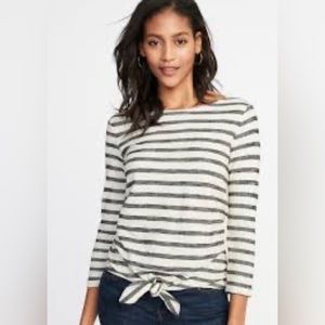 Old Navy Relaxed Tie-Front Mariner Top for Women Small